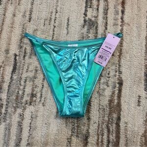 Metallic Teal Bikini Bottom